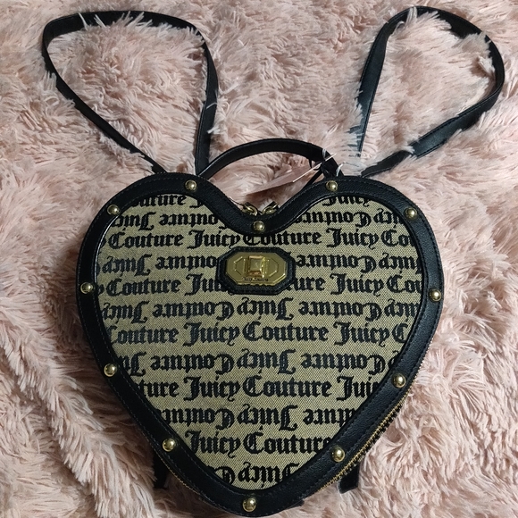 Juicy Couture heart backpack bag/purse